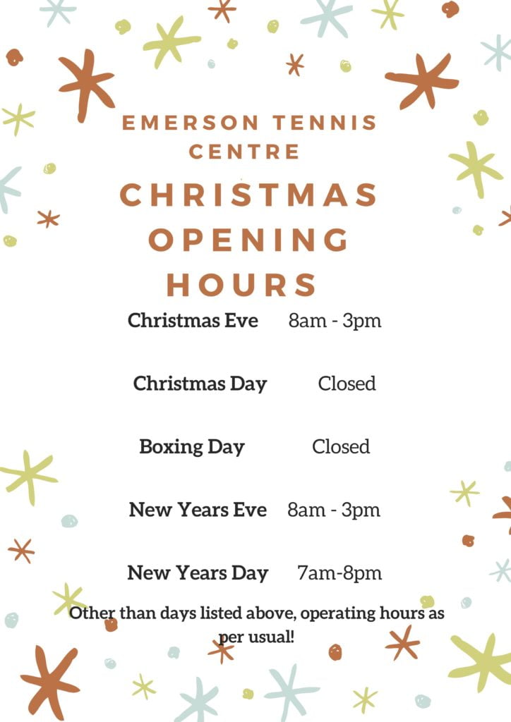 Christmas Opening Hours - Updated  copy